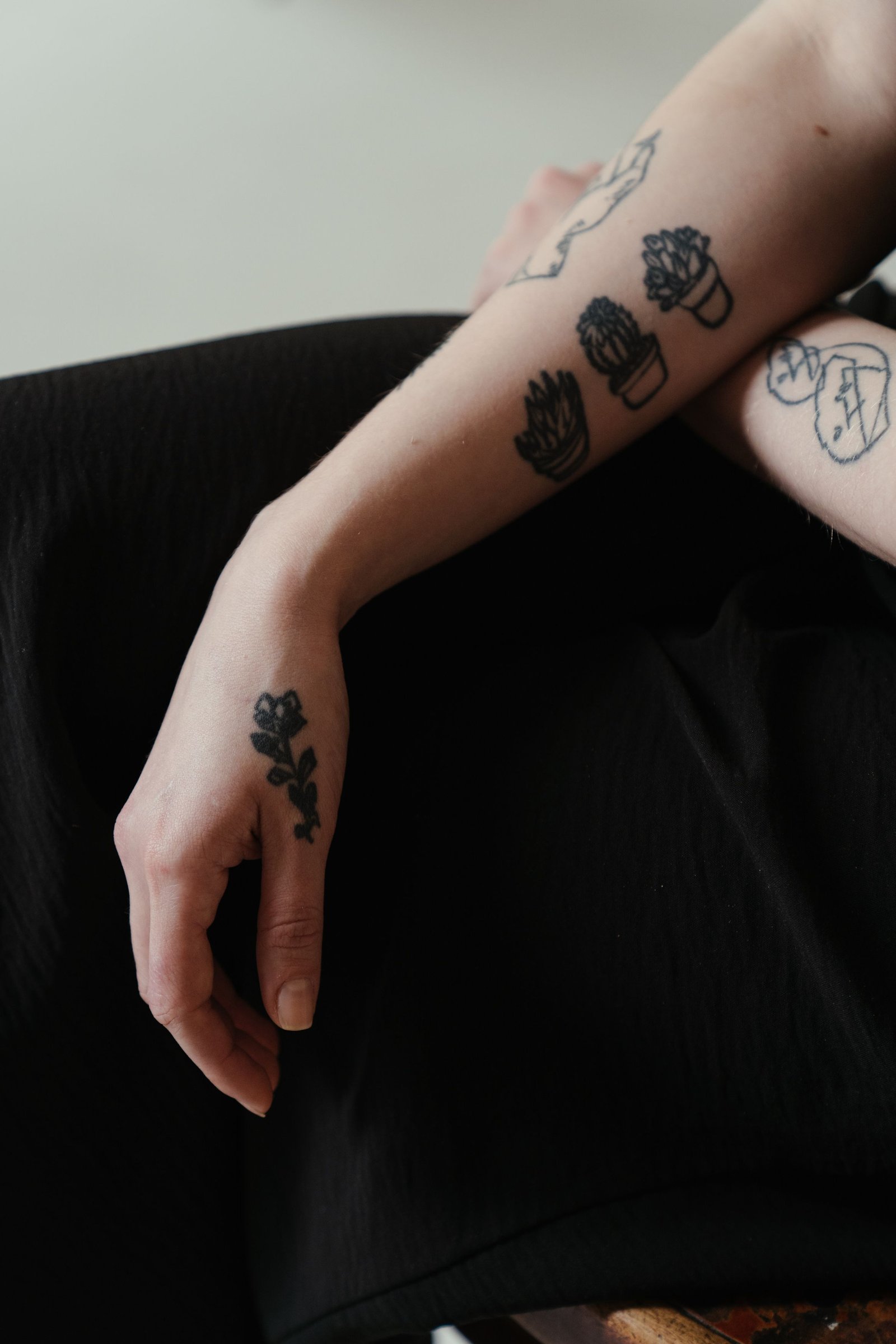Tatouage floral fin - Photo d'illustration